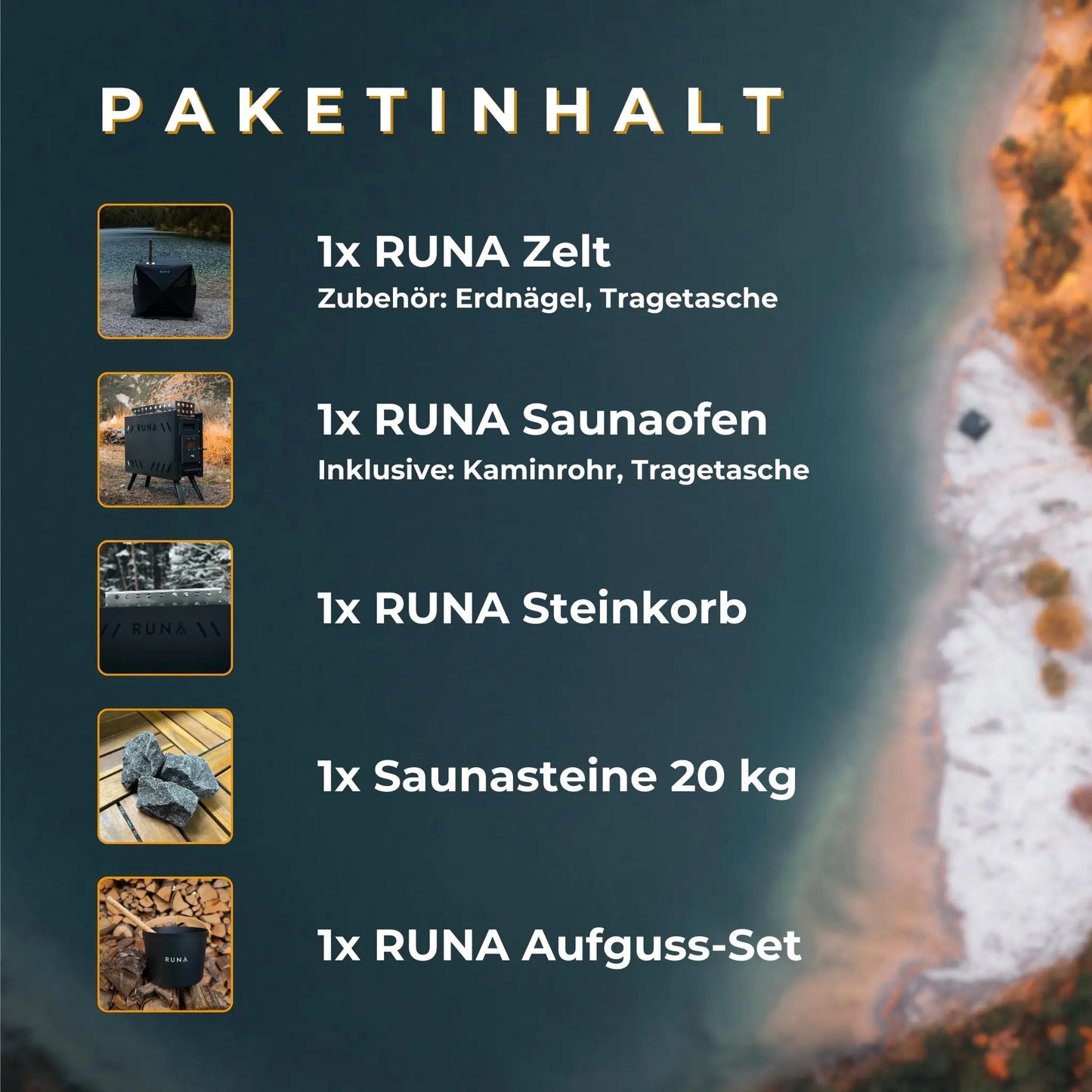 RUNA Zeltsaunen-Set